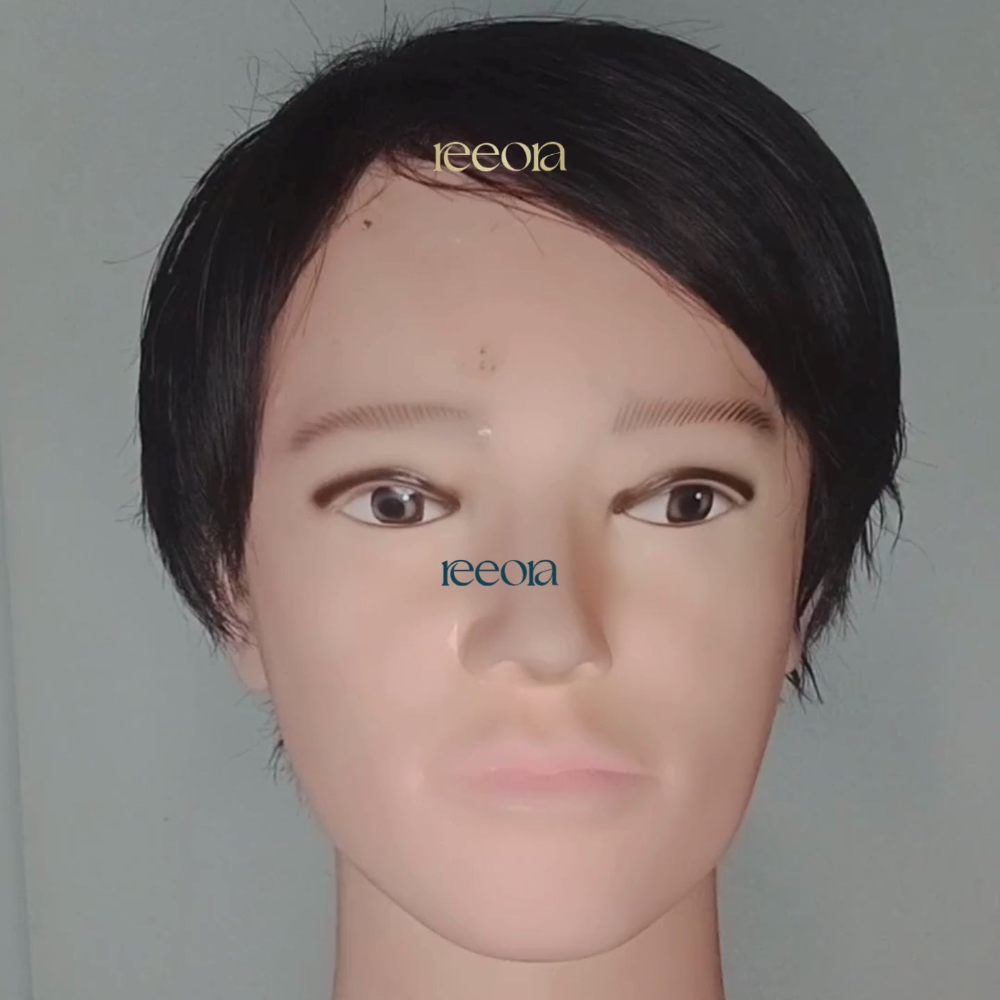 6" Men's Wig - Black Straight Hair | Cap Style Lace Top | 100% Human Hair