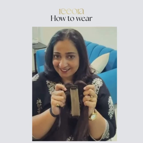 1x6 Silk Base Human Hair Topper for Grey Coverage – Natural Black, Middle Parting Hair Loss Solution