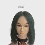 14" Emerald Green Long Bob Wig - 100% Human Hair | Lace Base | Custom Made