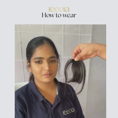 1 Clip Forehead Bangs | 100% human hair | Natural colours