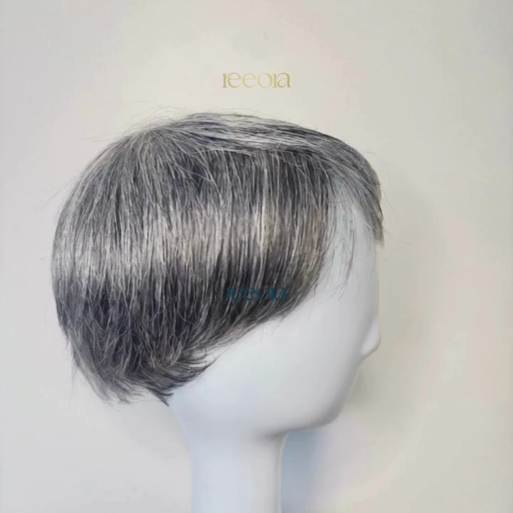 Black and White Pixie Cut 8 inch