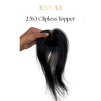 Magic Clipless Hair Topper | 2.5x3" Invisible Scalp Coverage – Premium Human Hair Topper by Reeora