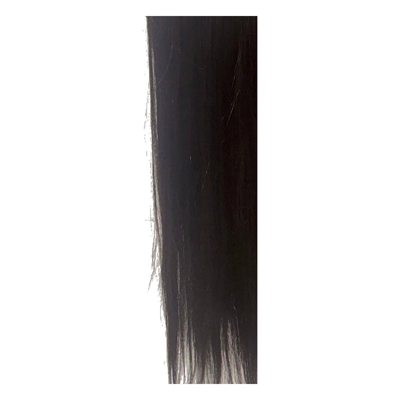 A length of straight hair for the back, shown on the studio white